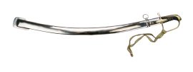 This reproduction of a Polish 1921 cavalry saber has a blade forged from high carbon steel and is etched on a single side with embellished, deep etching and the motto HONOR I OJCZYZNA (Honor and Fatherland). The 1921 Polish military issue took its design from the older and more classic form of the iconic Polish saber. The hilt is crafted from brass and the grip is wood which has been bound in black leather and completed with an inlay of twisted brass wire. A sword knot of braided cord is fitted to the hilt to finish off the sword.
The sword comes with a scabbard of steel which is complete with a steel hanging ring.