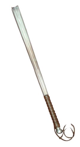 The Medieval Bar Mace is based on a weapon of this type found in the River Thames, though it saw use through out Europe. Little finesse was needed for this brutal mace, and a warrior strong enough to wield it could crush helms and break swords with the heavy blows it could deliver. Made from four bars of carbon steel with a wood and leather grip and a large steel pommel to help balance it, this is indeed an awesome weapon.