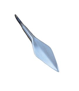This arrowhead is crafted from high carbon steel and is unsharpened.