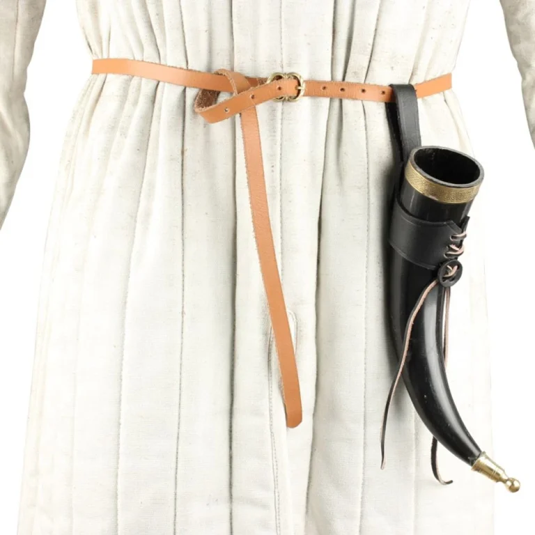 Brass Adorned Drinking Horn