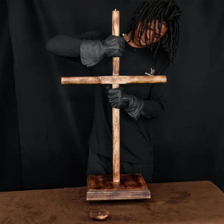 Breastplate & Helmet Wooden Display Stand
