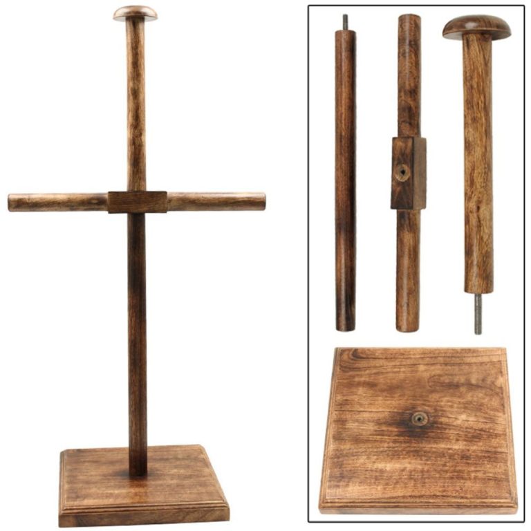 Breastplate & Helmet Wooden Display Stand