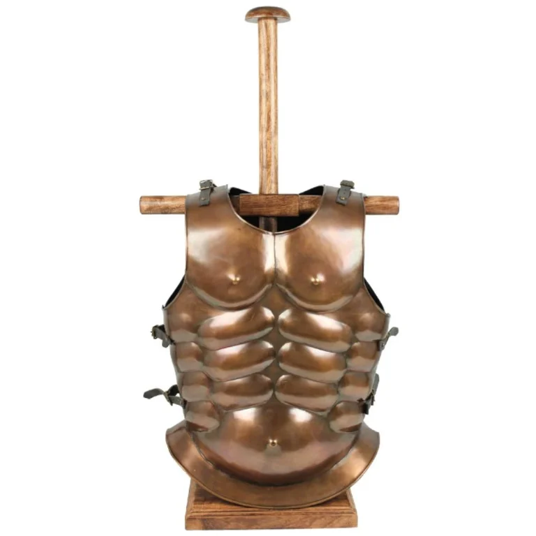 Breastplate & Helmet Wooden Display Stand