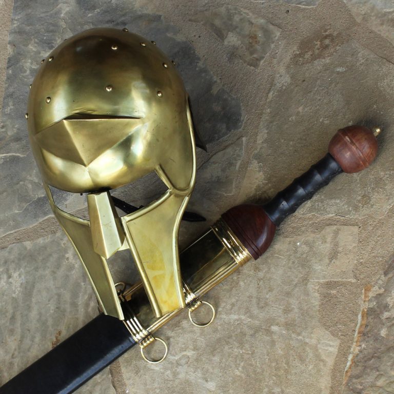 Gladiator Arena Brass Spike Helmet