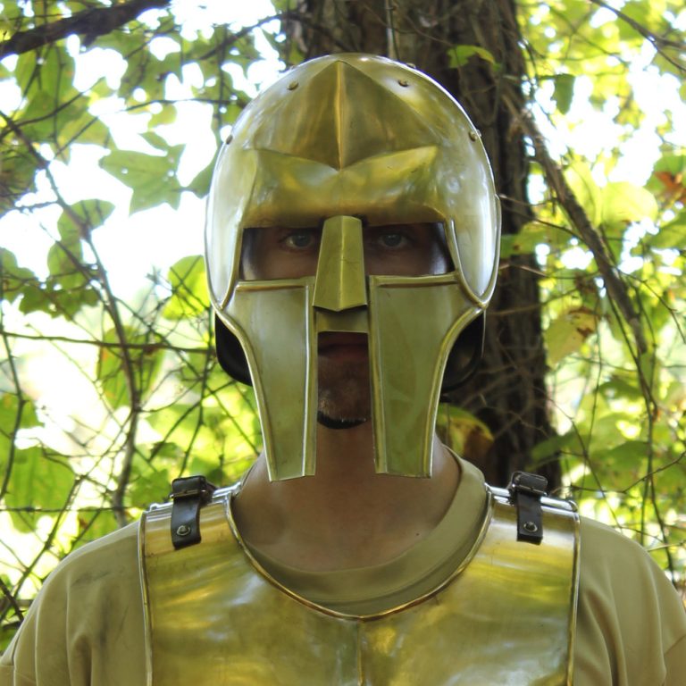 Gladiator Arena Brass Spike Helmet