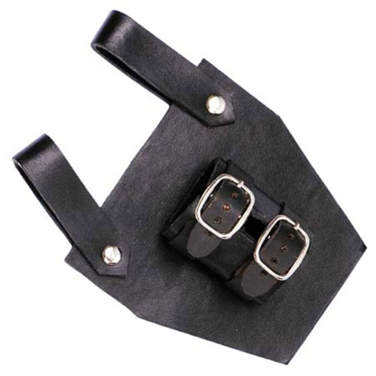 Medieval Buckled Leather Sword and Dagger Frog