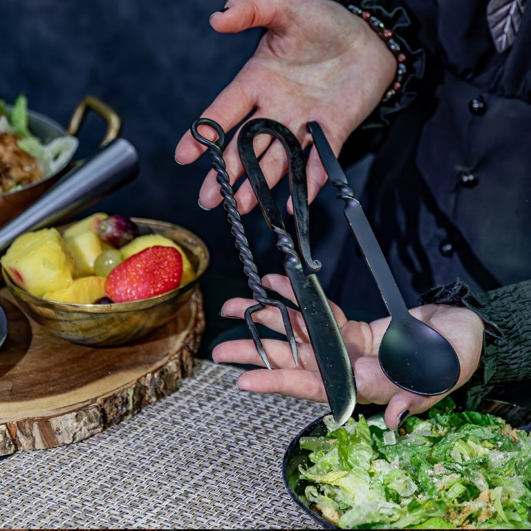 Medieval Hand Forged Cutlery Set