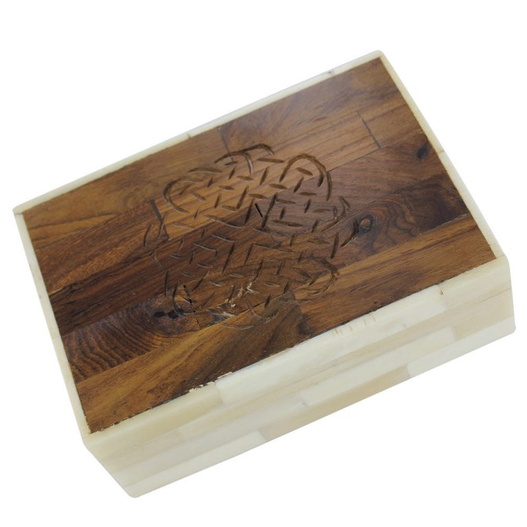 Mystic Knot Handmade Bone Jewelry Box