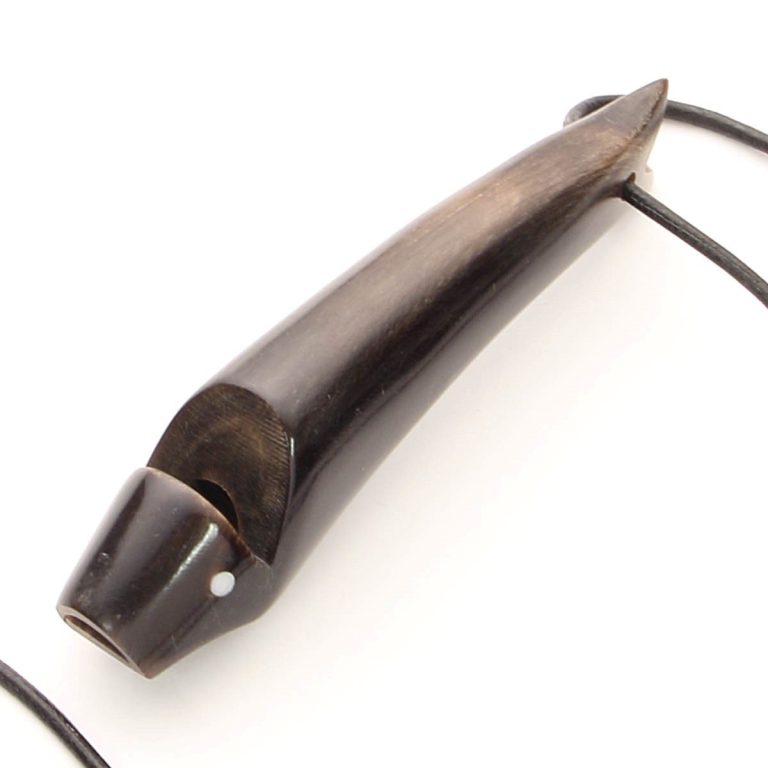 Bone Fish Whistle with Carved Details