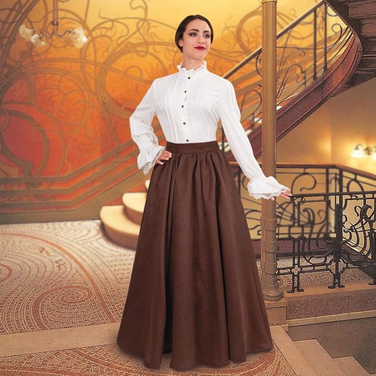 Brown Fabric Skirt