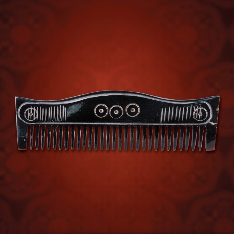 Viking Horn Comb with Darkened Finish