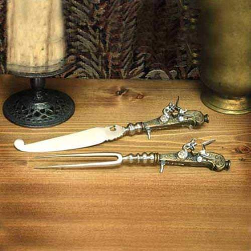 Flintlock Knife and Fork Set