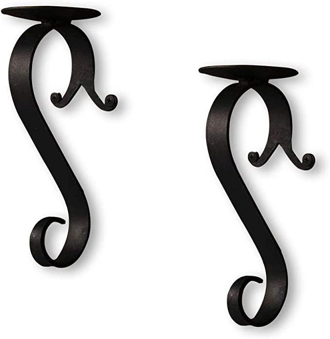 Forged Iron Candle Holders (Set of 2)
