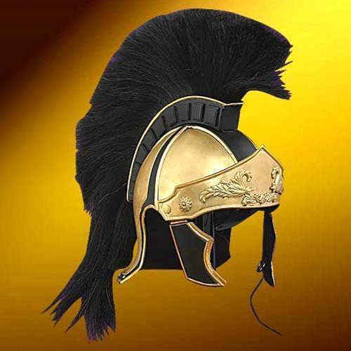 Greco-Roman Black Crest Helmet
