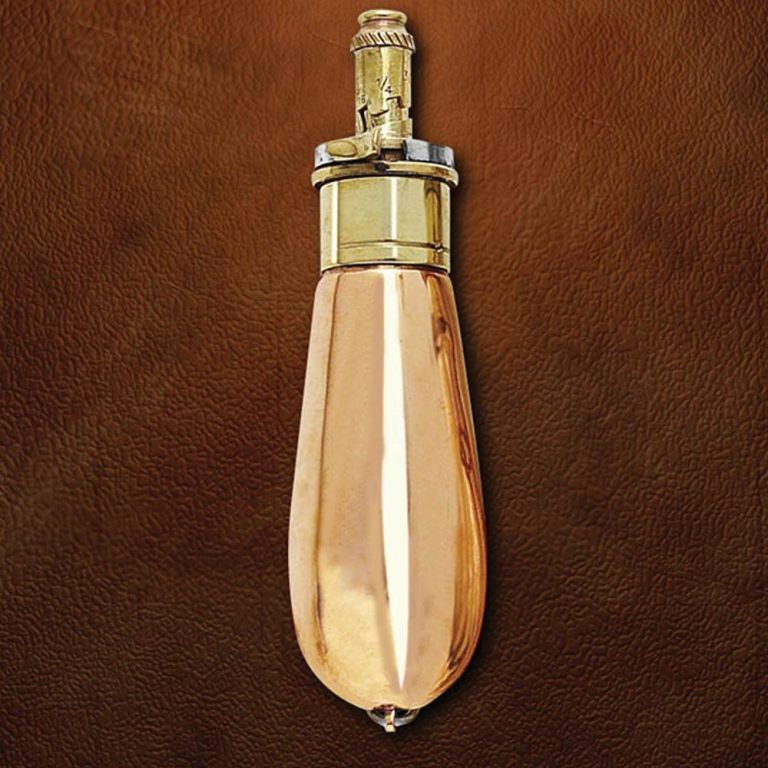 Brass and Copper Pocket Powder Flask Replica