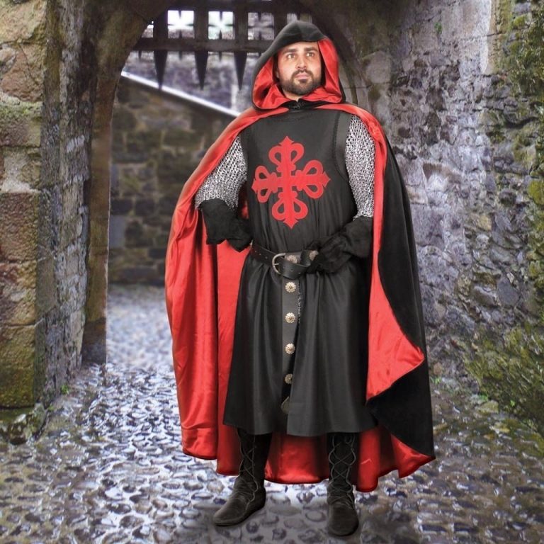 Hooded Black Velvet Cloak