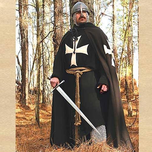 Hooded Tunic with Mail Strips