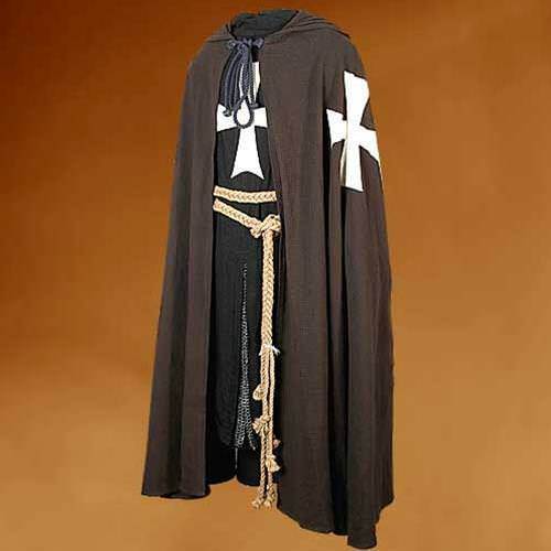 Hooded Tunic with Mail Strips