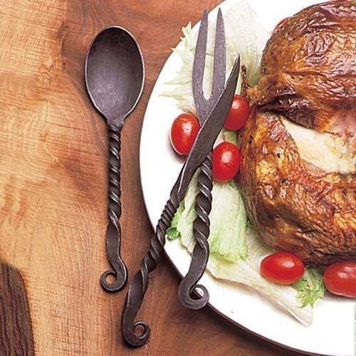 Iron Utensil Set with Storage Pouch