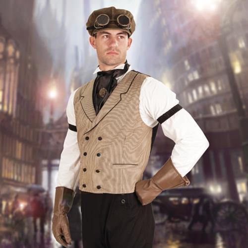Pinstripe Leather Blacksmith's Vest