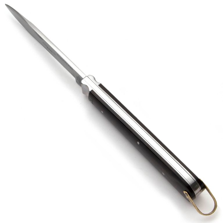 Spear Point Folding Knife with Buffalo Horn Scales