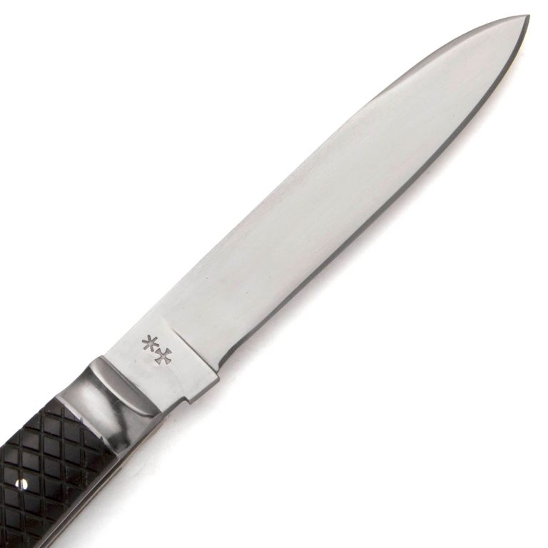 Spear Point Knife with Buffalo Horn Scales