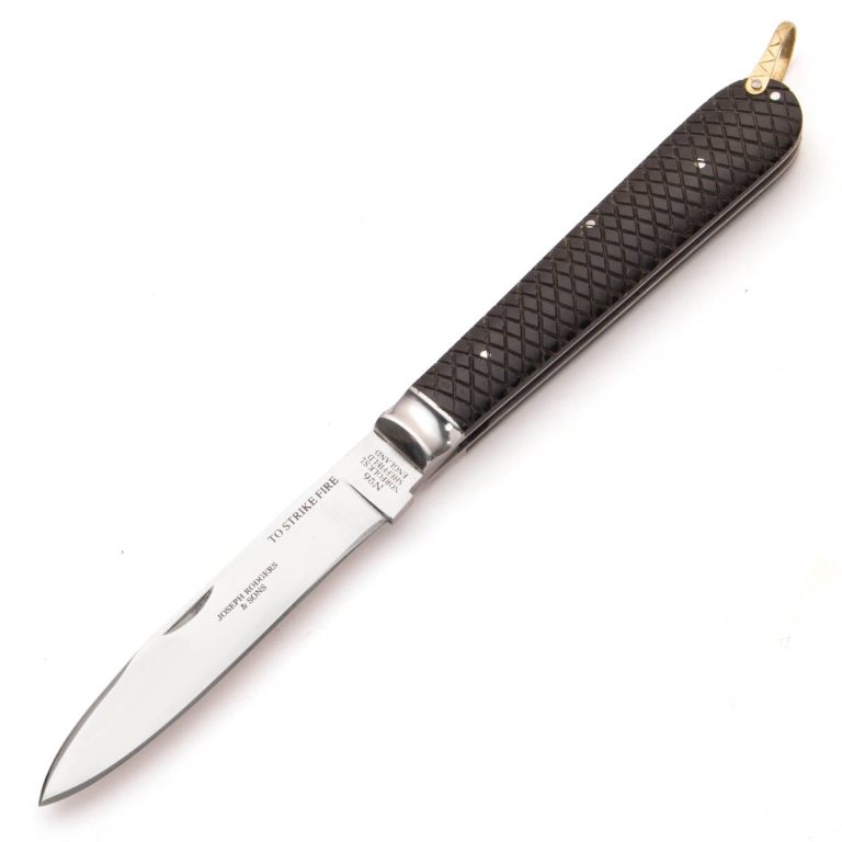 Spear Point Knife with Buffalo Horn Scales