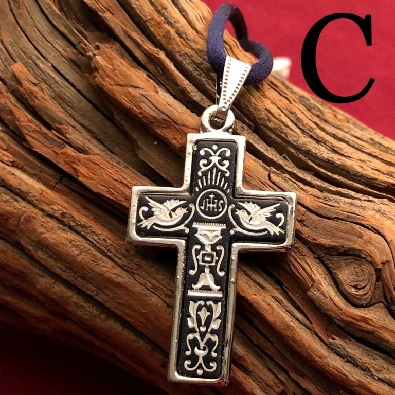Large Silver Cross Necklace Pendant