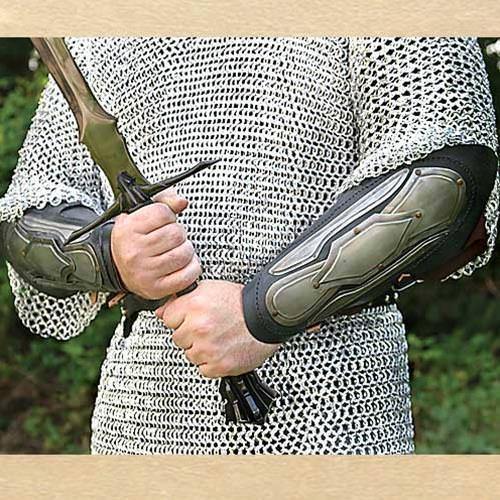 Leather and Steel Armored Vambraces