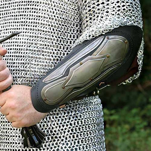 Leather and Steel Armored Vambraces
