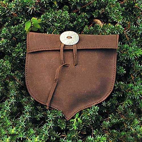 Leather Acorn-Shaped Storage Pouch
