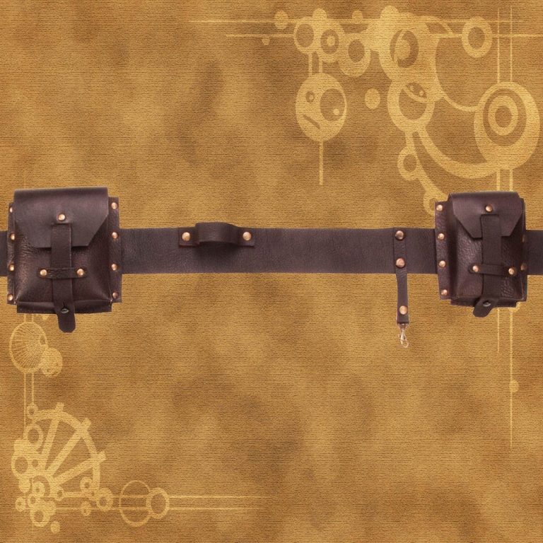 Leather Utility Belt with Multiple Pouches