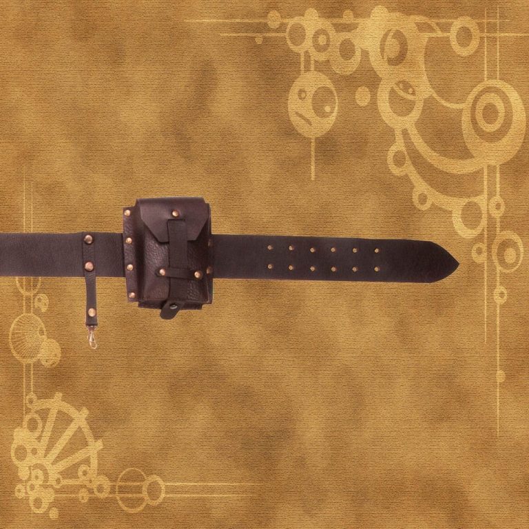 Leather Utility Belt with Multiple Pouches