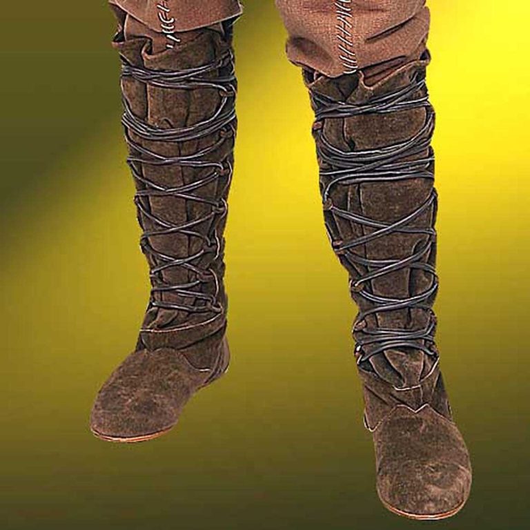 Historical Leather Boots for Medieval Reenactment