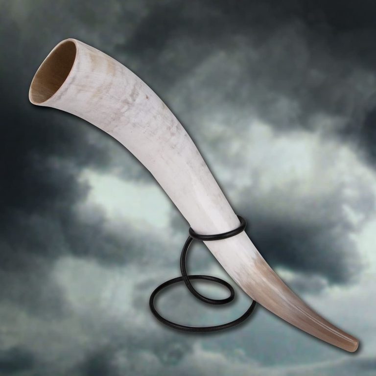 Oversized Drinking Horn with Stand