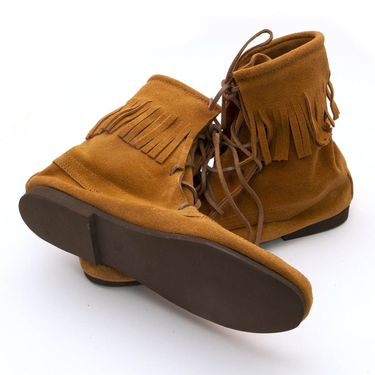 Fringed Low Suede Boots