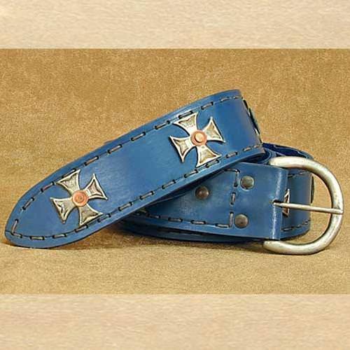 Medieval Wide Long Blue Belt