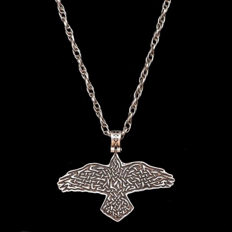 Pewter Pendant of Odin's Raven