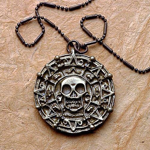 Pirate-Themed Coin Pendant Necklace