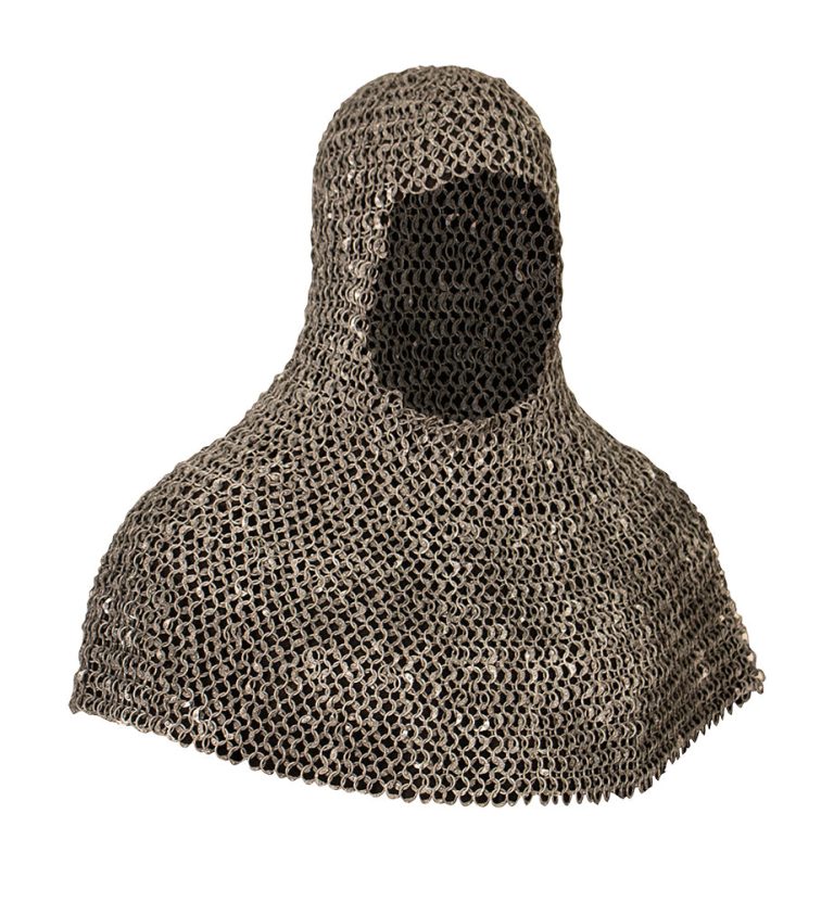Riveted Aluminum Battle Worn Mail Coif