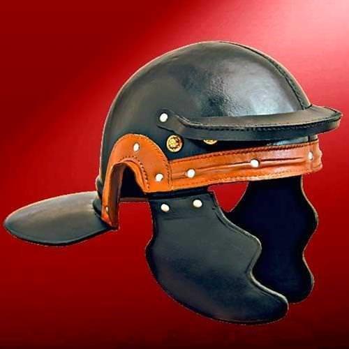 Roman Trooper Leather Helmet