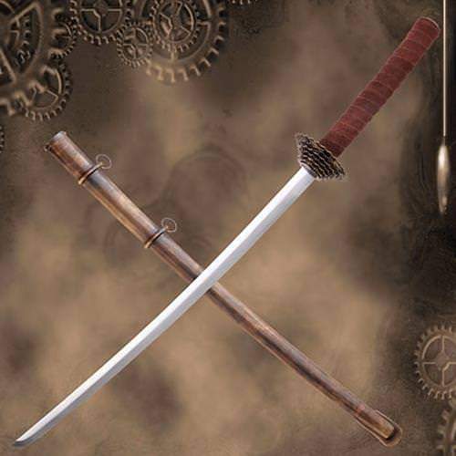 Steampunk Airship Captain Katana