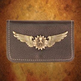 Steampunk Style Leather Wallet