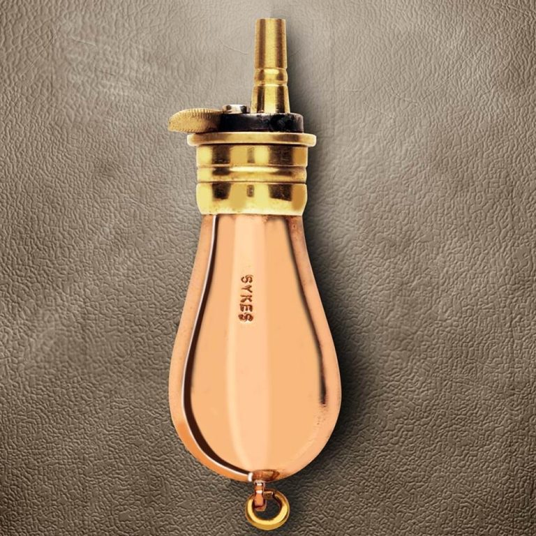 Sykes Small Copper Pocket Powder Flask