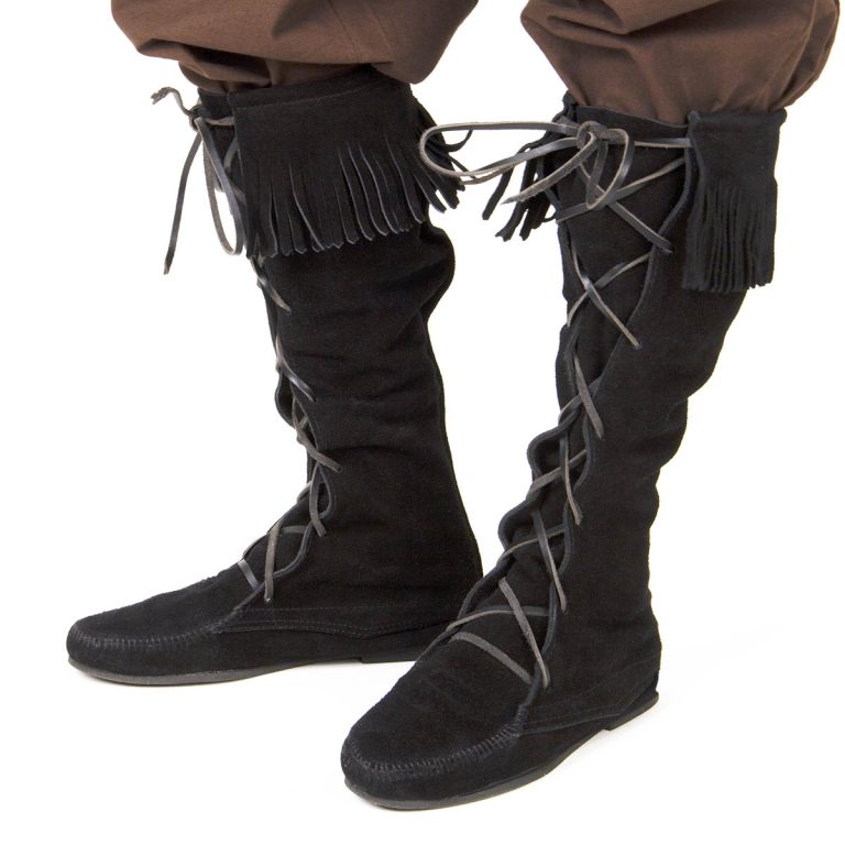 Fringed Tall Suede Boots