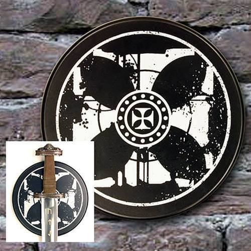 Round Templar Cross Sword Plaque