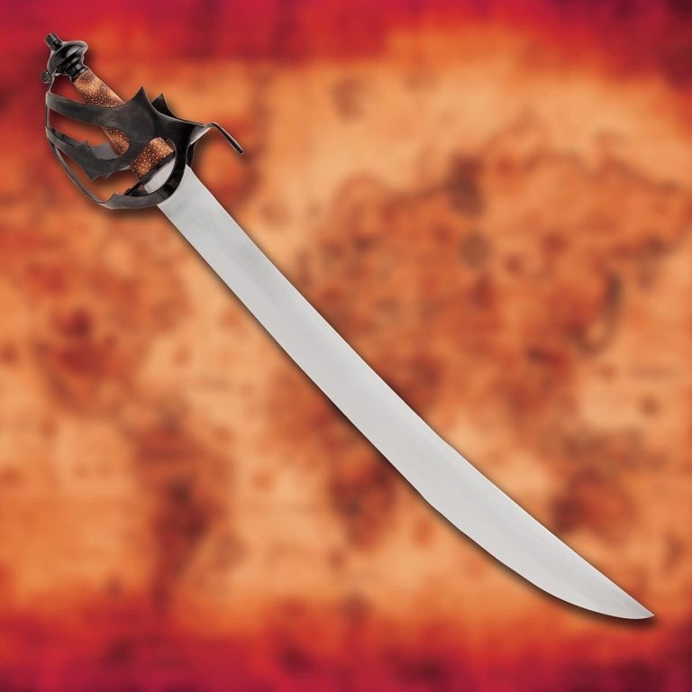 Corsair Cutlass with Leather Scabbard