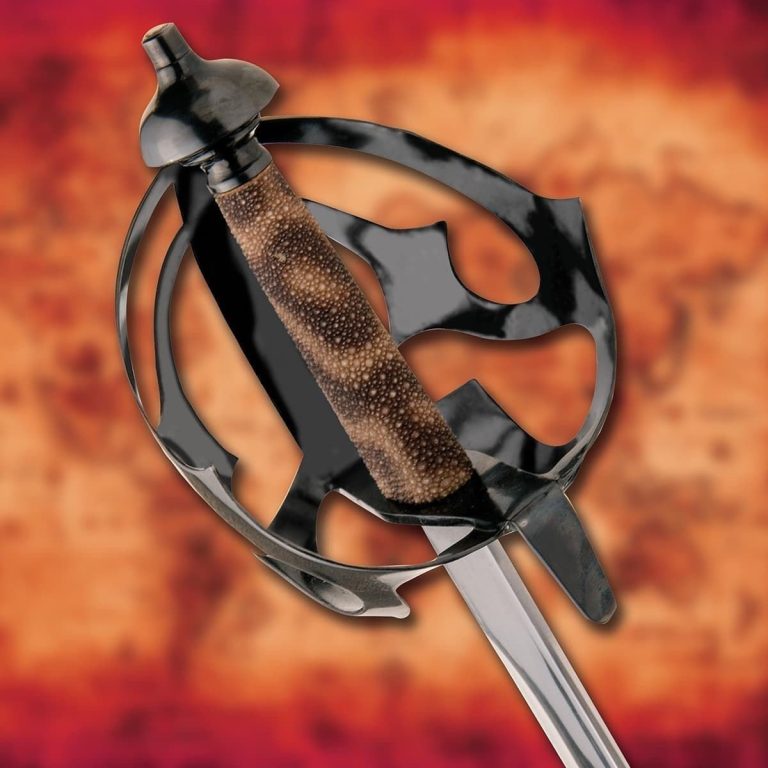 Corsair Cutlass with Leather Scabbard