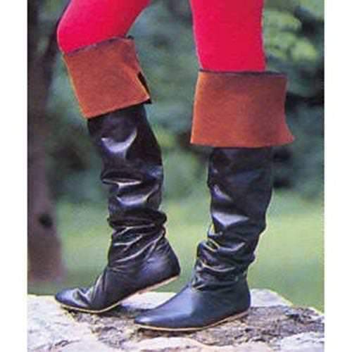 Thigh High Round Toe Leather Boots