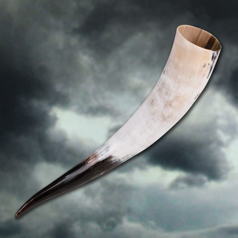 Oversized Drinking Horn with Stand